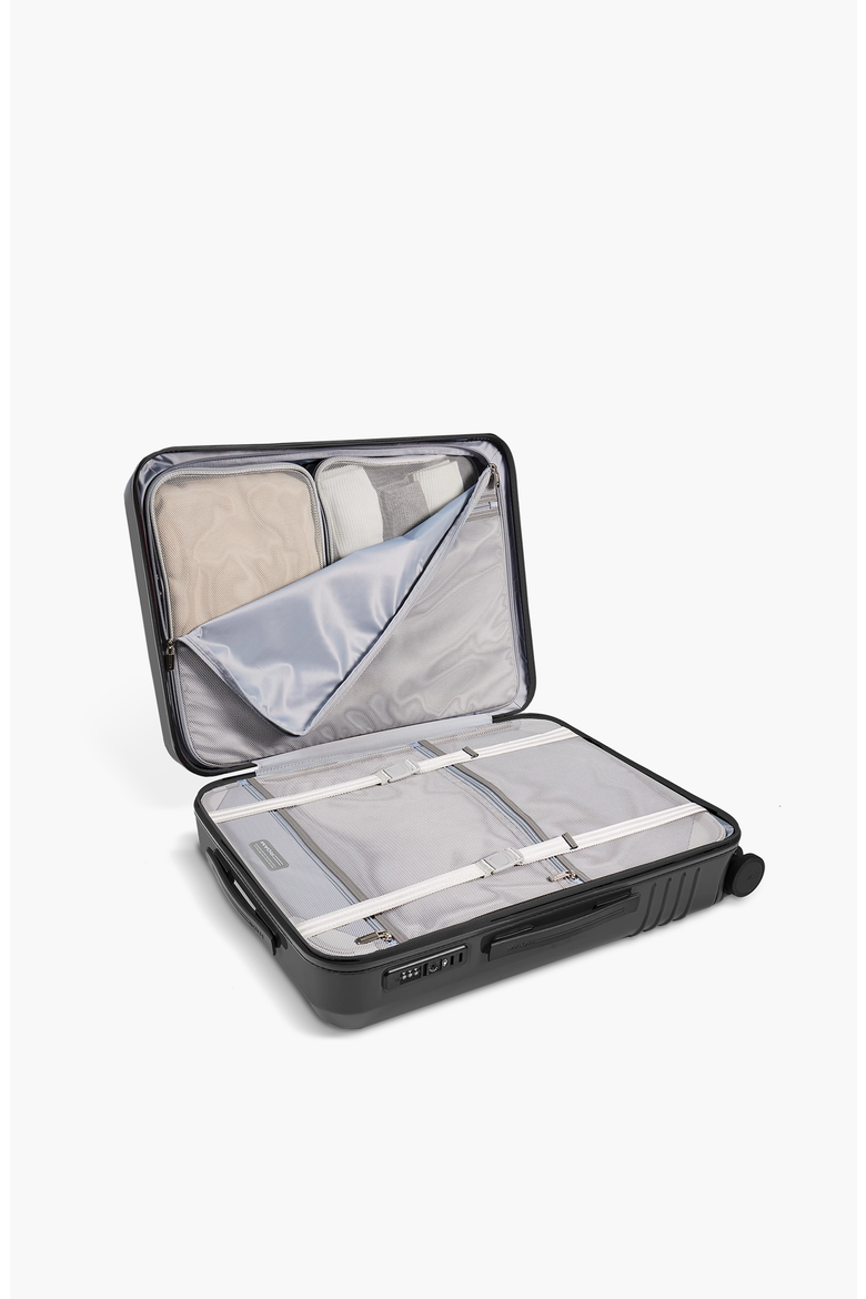 Large Expandable Carry-On Luggage, Alternate, color, Matte Steel / Black Trim