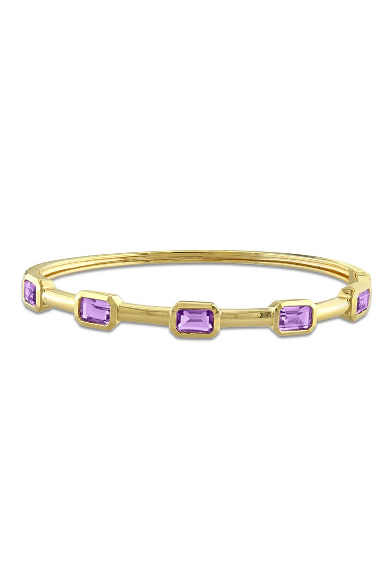 Octagon Cut Amethyst Bangle Bracelet, Main, color, PURPLE