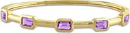 DELMAR Octagon Cut Amethyst Bangle Bracelet