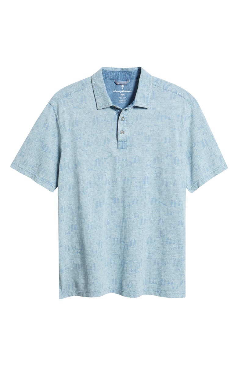 Tommy Bahama Palm Tini Polo, Alternate, color, Bleached Indigo