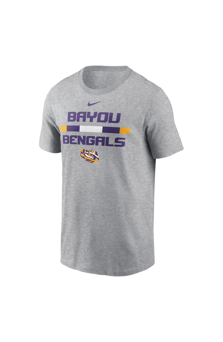 Nike Men's Nike Heather Gray LSU Tigers DNA Lockup T-Shirt, Alternate, color, Heather Gray