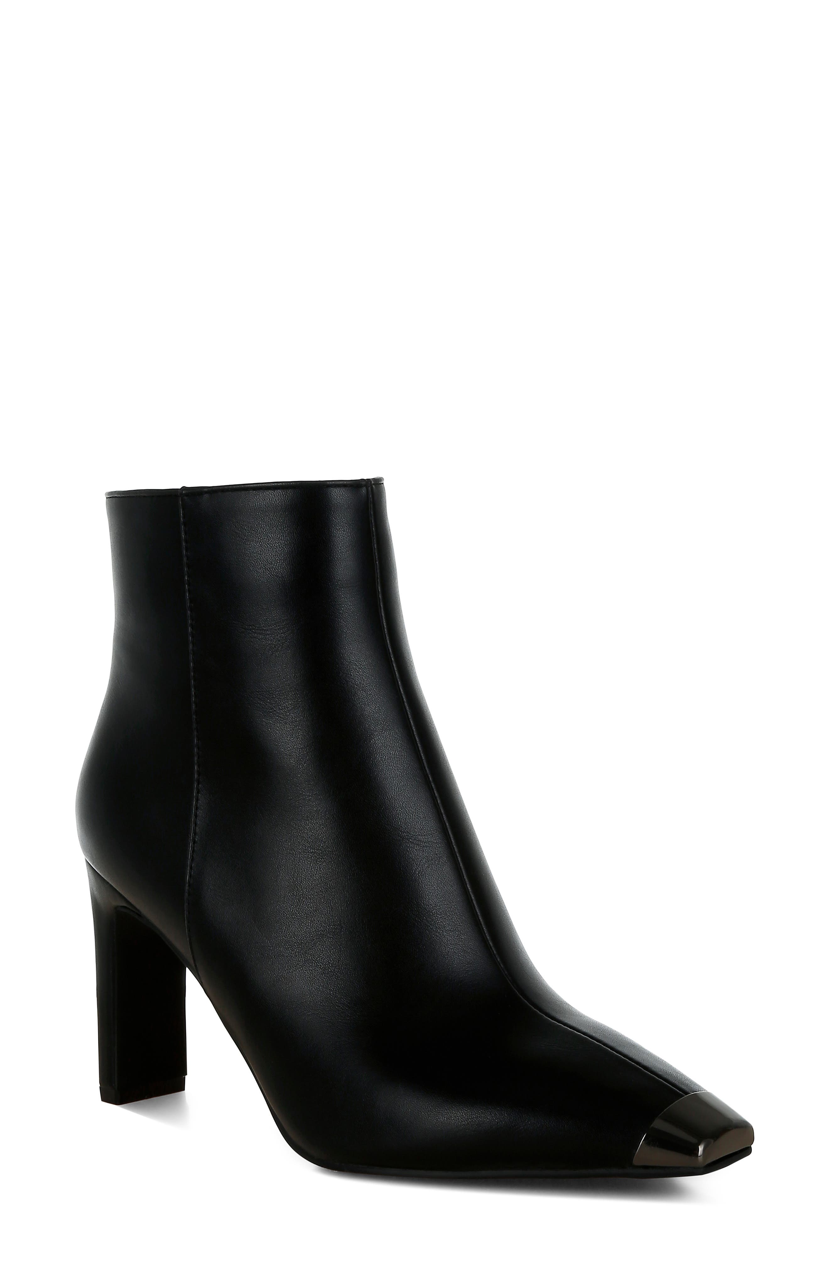 Orca Faux Leather Bootie, Main, color, BLACK