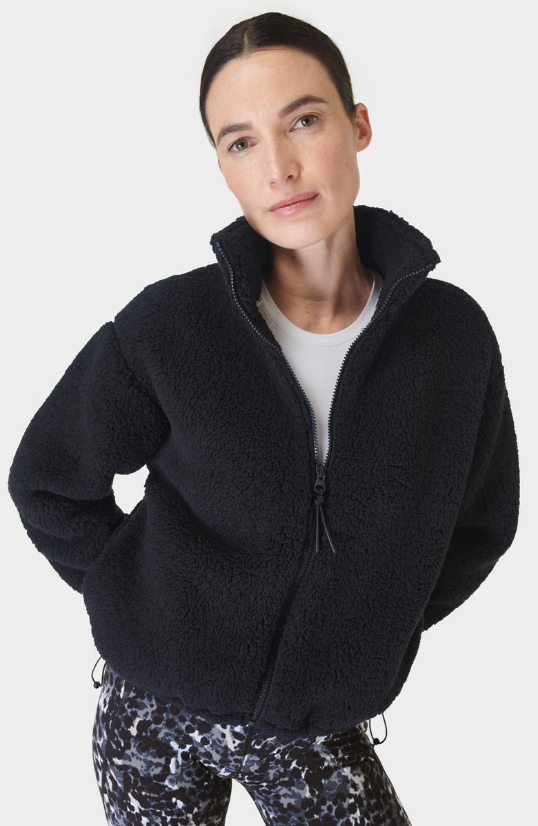 Sweaty Betty Canyon Front Zip High Pile Fleece Jacket, Alternate, color, 