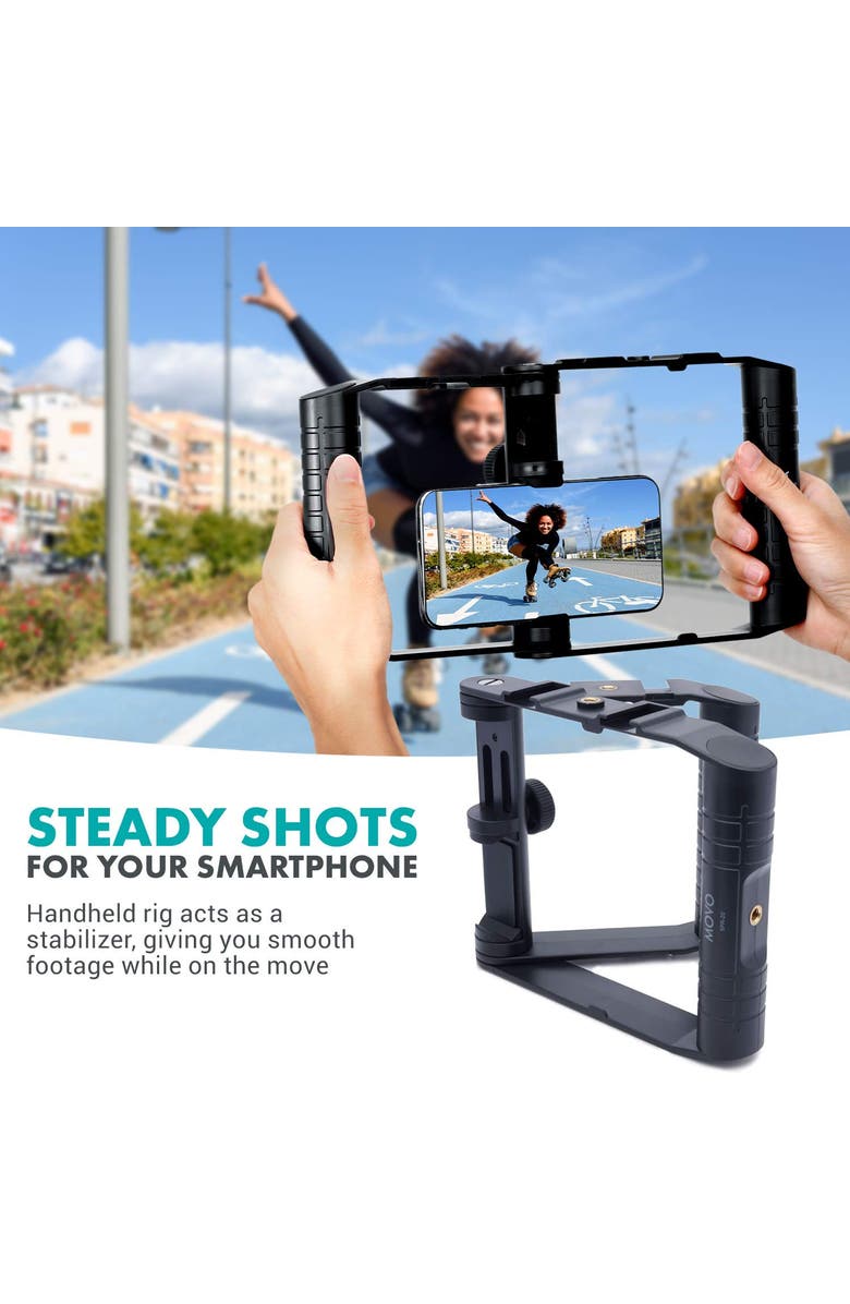 MOVO SPR-20 Foldable Smartphone Video Rig Cage, Alternate, color, Black