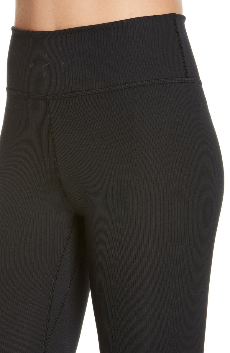 Nike One Luxe Dri-FIT Rib Leggings, Alternate, color, 