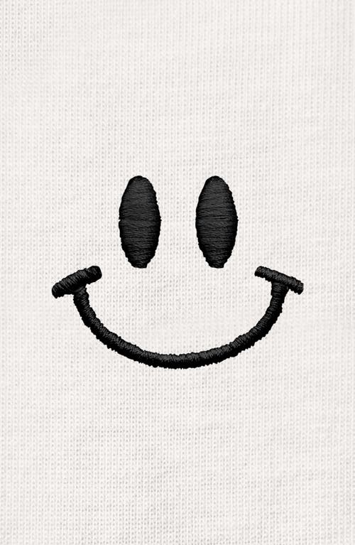 Dalix Smile Face Tee In Vintage White