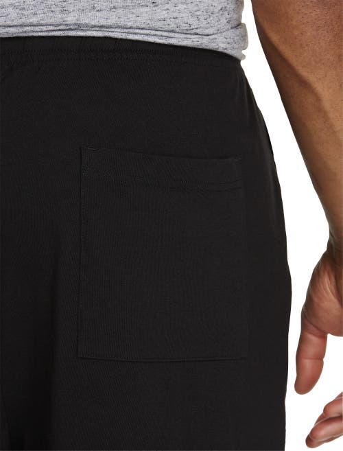 Harbor Bay By Dxl Big & Tall Cinched-hem Jersey Pants In Black