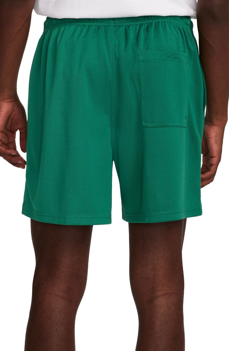 Nike Club Flow Mesh Athletic Shorts, Alternate, color, 365 Malachite/White