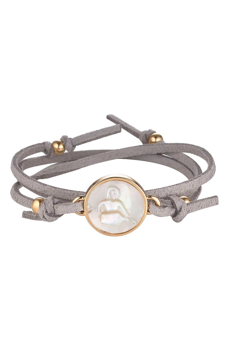 ASHA Zodiac Suede Wrap Bracelet, Main, color,