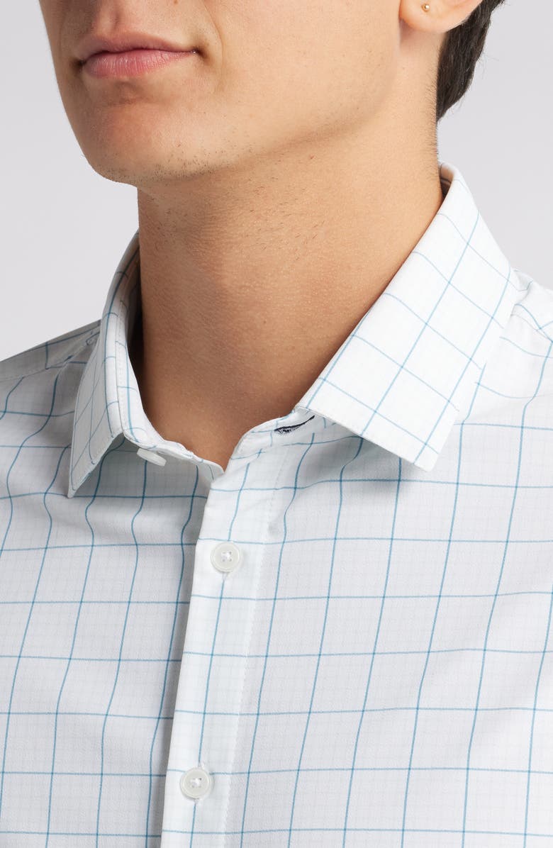 Mizzen+Main Leeward Trim Fit Check Performance Button-Up Shirt, Alternate, color, 