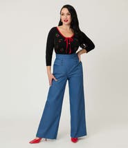 Unique Vintage 1940s Ginger Wide Leg Pants