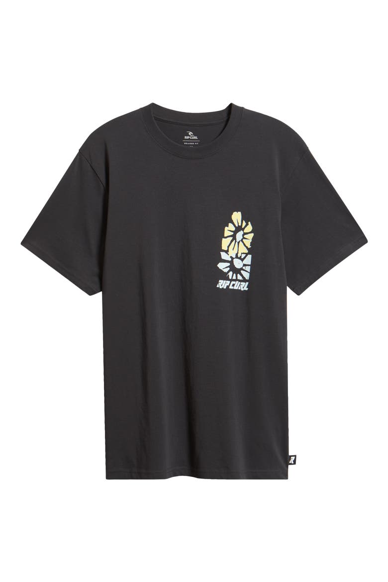 Liquid Trips Flower Graphic T-Shirt, Alternate, color, WASHED BLACK