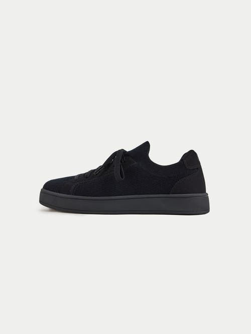 Gobi Mongolian Cashmere Mercerized Wool Cashmere Knitted Sneakers In Black