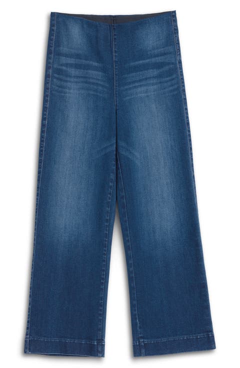 Westport Mid Rise Wide Leg Pull-On Jeans