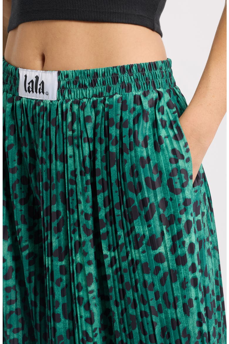 Total Knock Out Pleated Wide Leg Pants, Alternate, color, EMERALD LEOPARD
