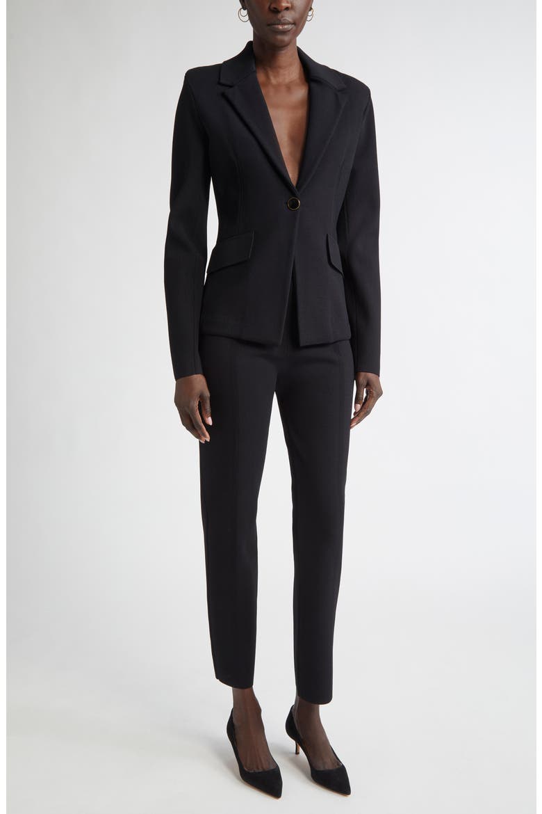 Knit Ankle Pants, Alternate, color, BLACK