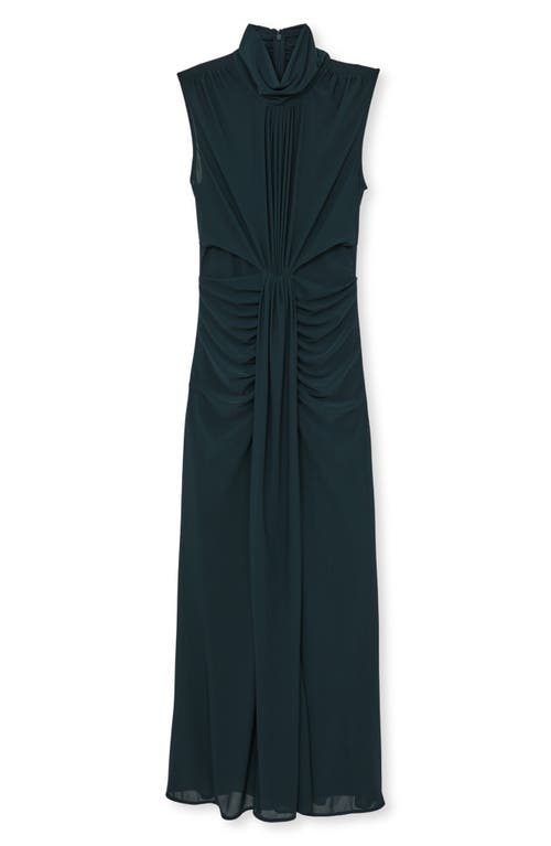 Reiss Womens Teal Daniella Sleeveless Stretch-woven Maxi Dress In Black