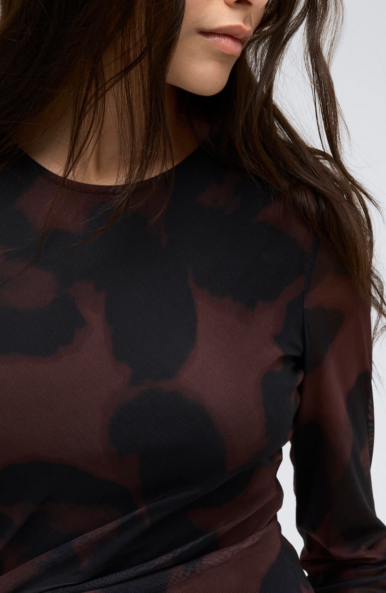 Kenneth Cole Side Knot Long Sleeve Maxi Dress, Alternate, color, 