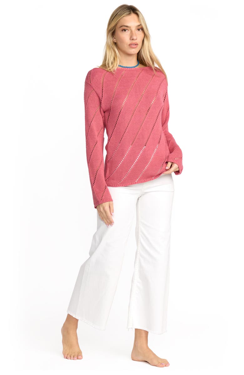 Billabong Sun Lum Open Stitch Sweater, Alternate, color, Wild Ginger