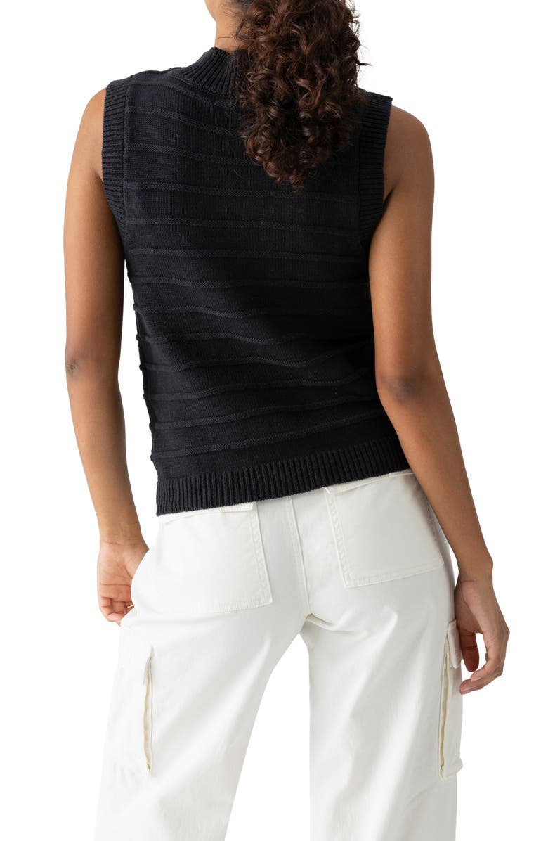 Sanctuary Life Is Easy Sleeveless Cotton Mock Neck Sweater, Alternate, color, 