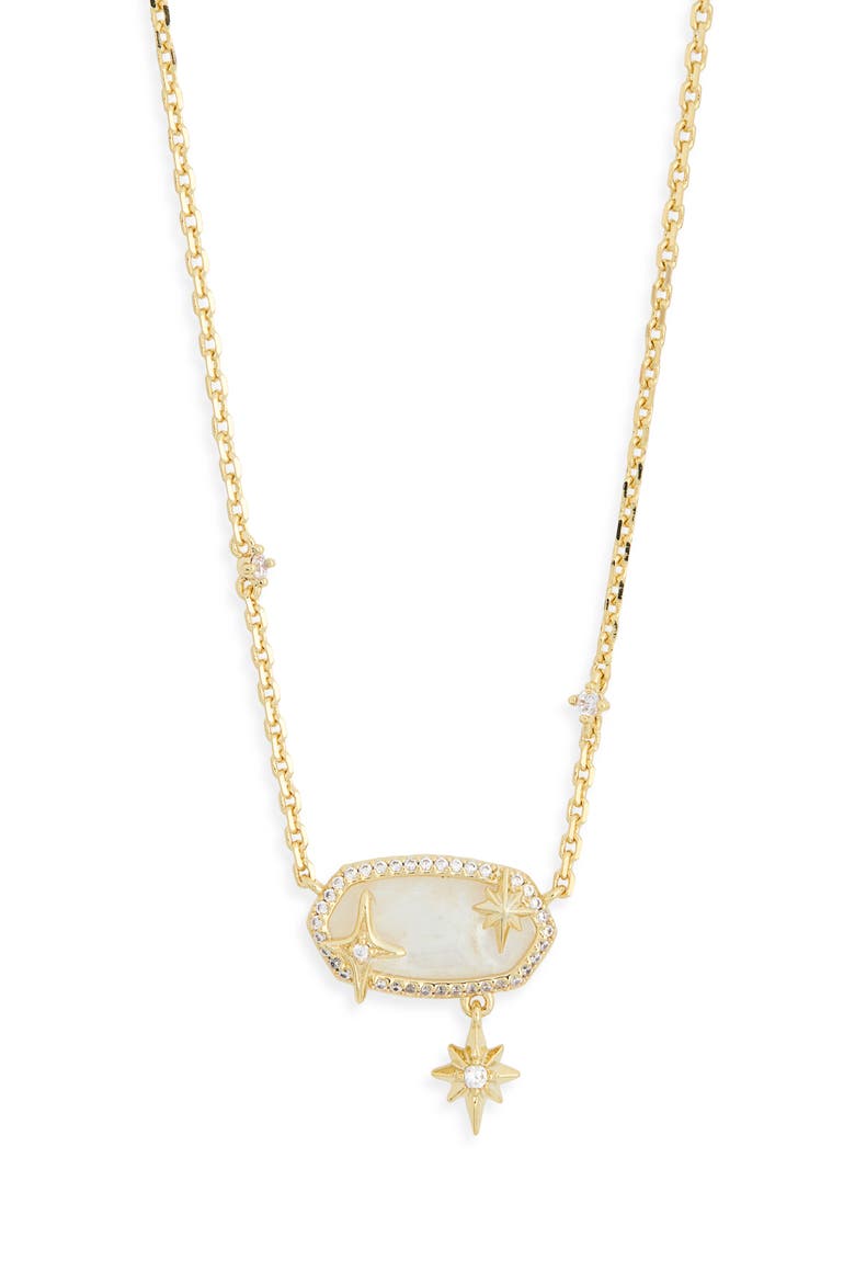 Elisa Star Pendant Necklace, Main, color, GOLD CRYSTAL IVORY ILLUSION