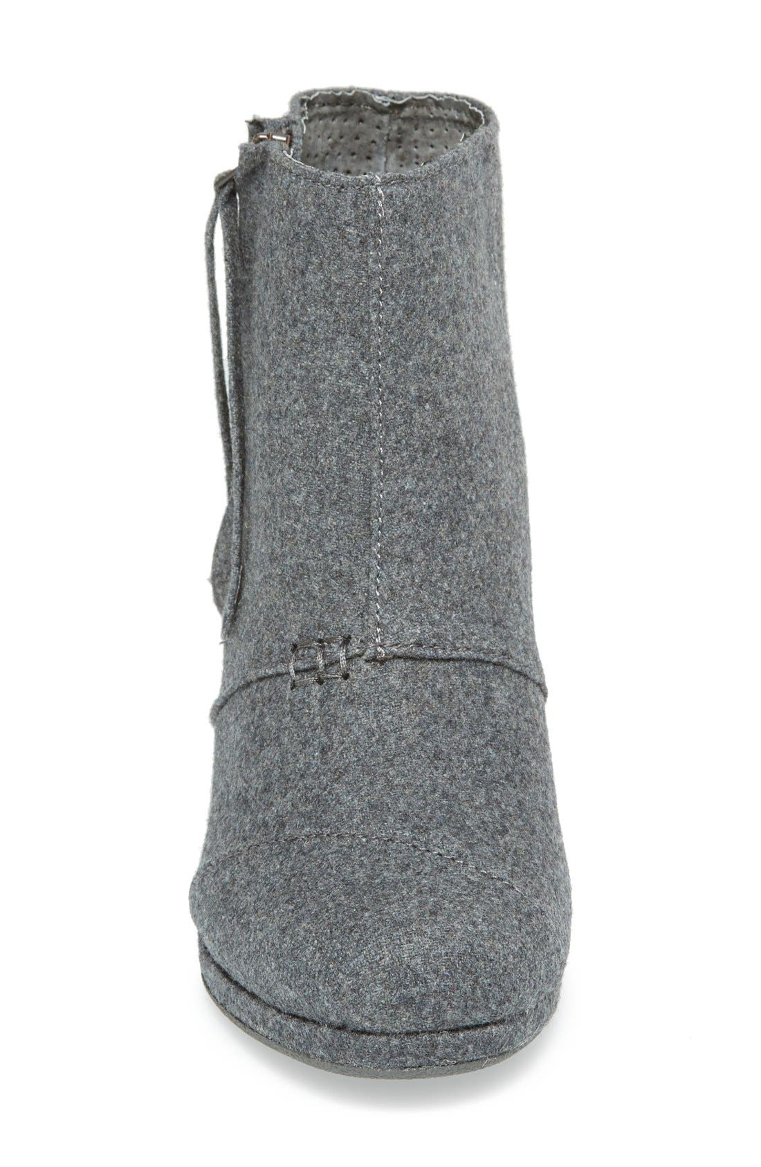 'Desert' Wedge High Bootie, Alternate, color, DARK GREY