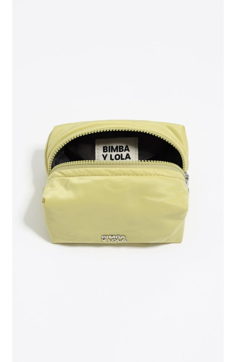 Bimba y Lola Small Nylon Make-Up Case, Alternate, color, Pale Lime