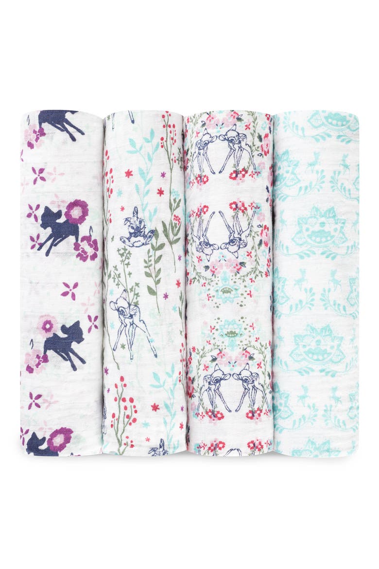 Set of 4 Disney Swaddles, Main, color, BAMBI