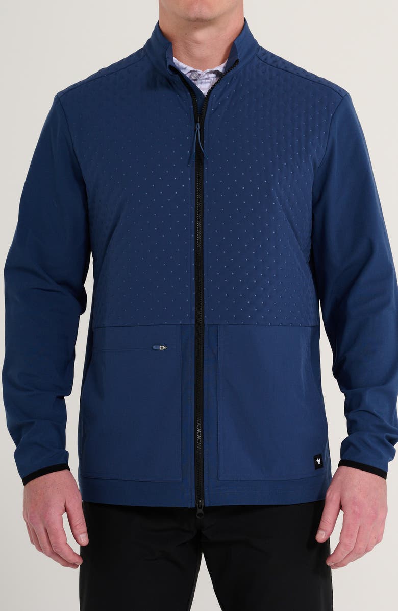 Bad Birdie Water Repellent Hybrid Jacket, Main, color, Dusk Navy