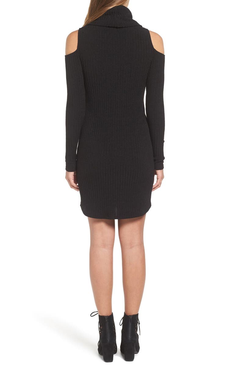 Socialite Cold Shoulder Rib Knit Dress, Alternate, color, 