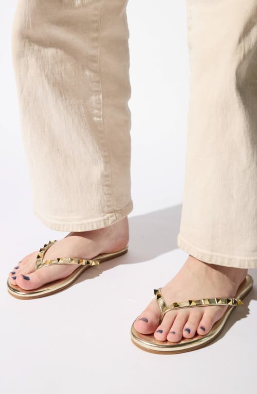 Yosi Samra Rivington Stud Flip Flop In Gold