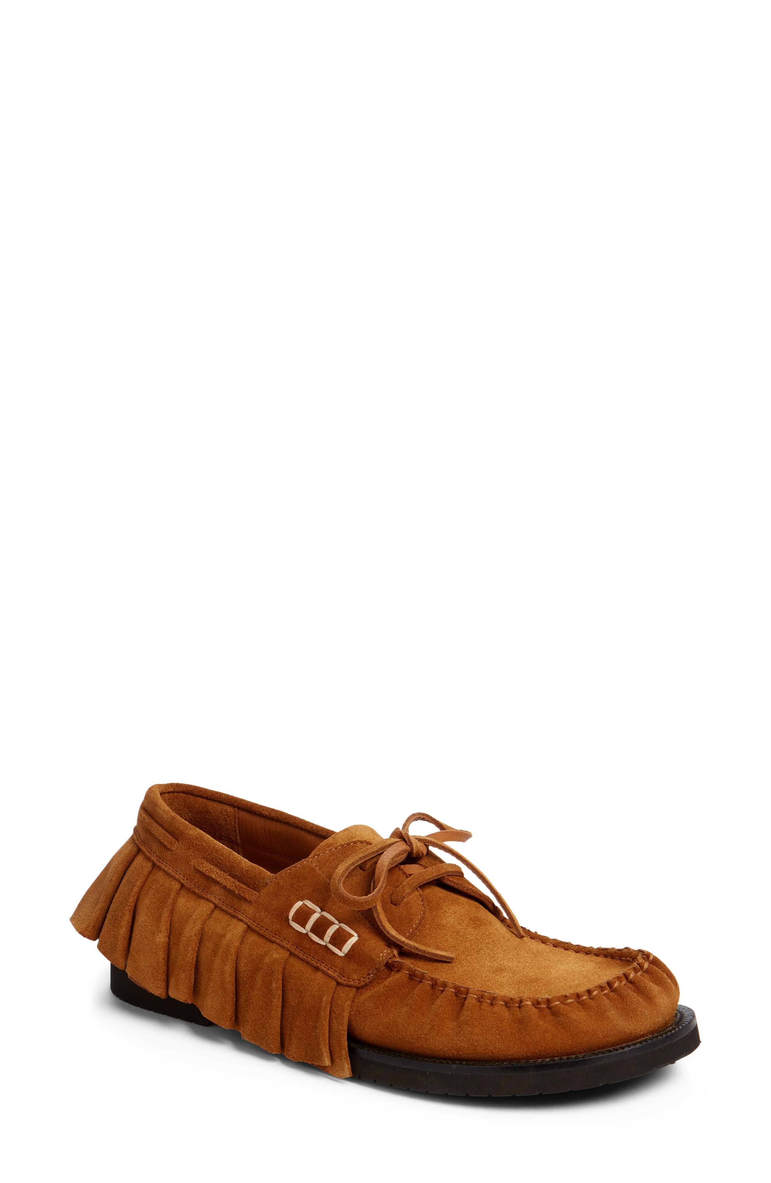 Ruffle Loafer, Main, color, CARAMEL