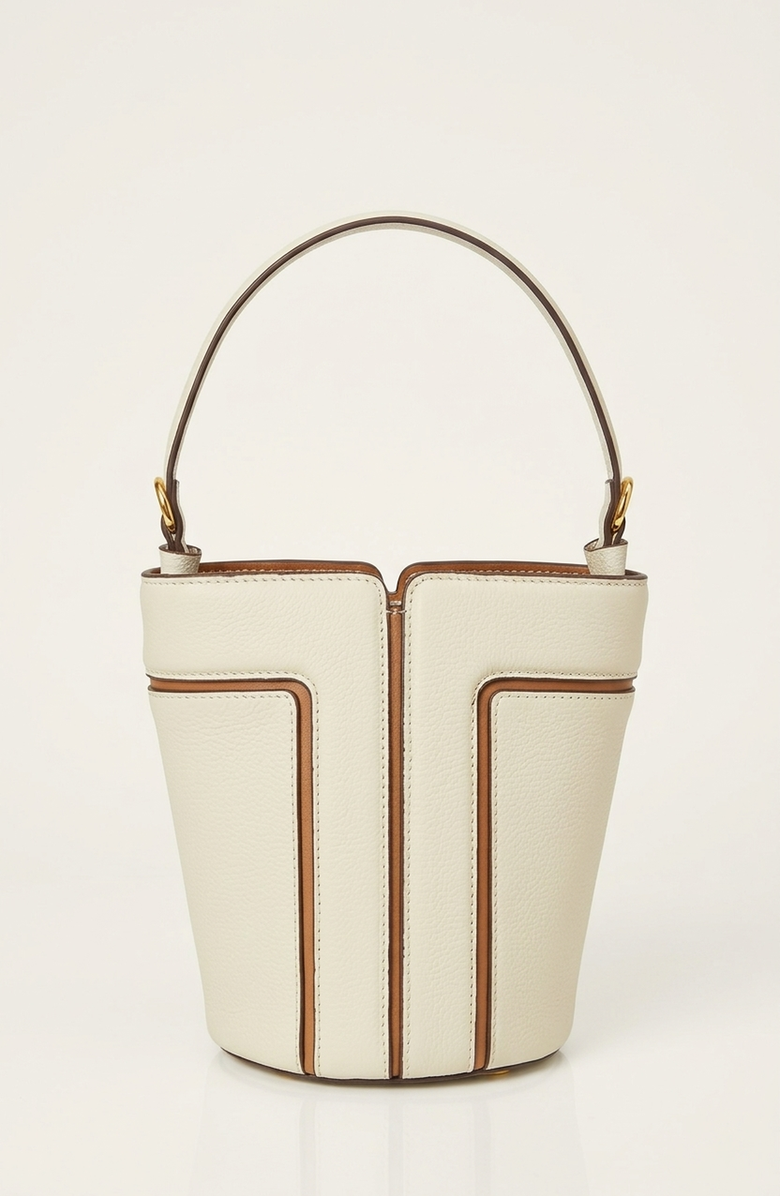 Modenaire Structured Mini Bucket Bag, Main, color, Cream