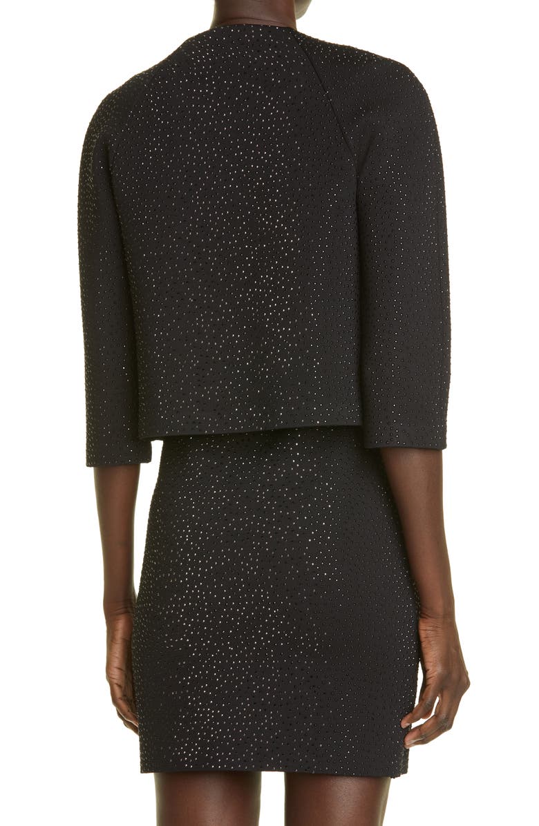 St. John Evening St. John Collection Studded Crop Jacket, Alternate, color, 