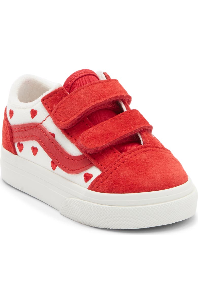 Vans Kids' Old Skool V Sneaker, Main, color, Valentines Red/True White