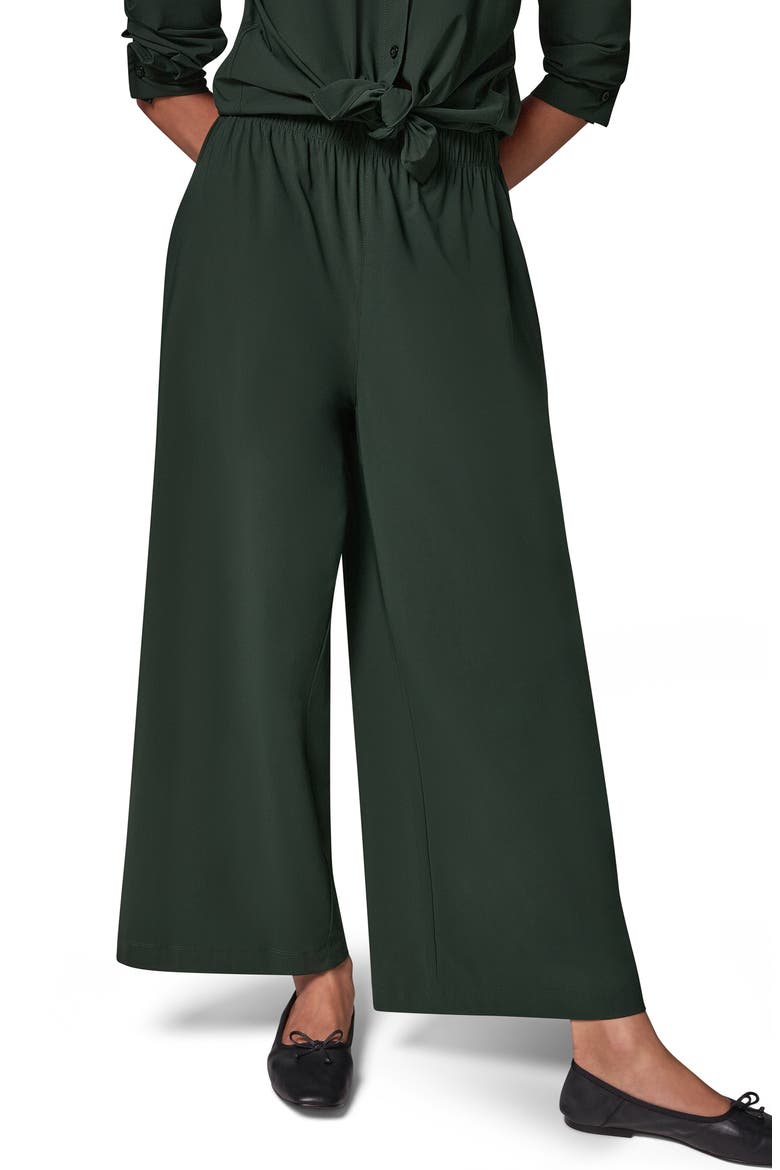 Relaxed Mid Rise Ankle Wide Leg Pants, Main, color, BLACK FOREST