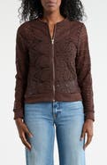 Forgotten Grace Crochet Mesh Zip-Up Jacket