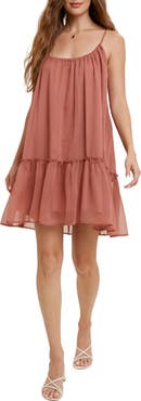 WISHLIST Chiffon Babydoll Minidress