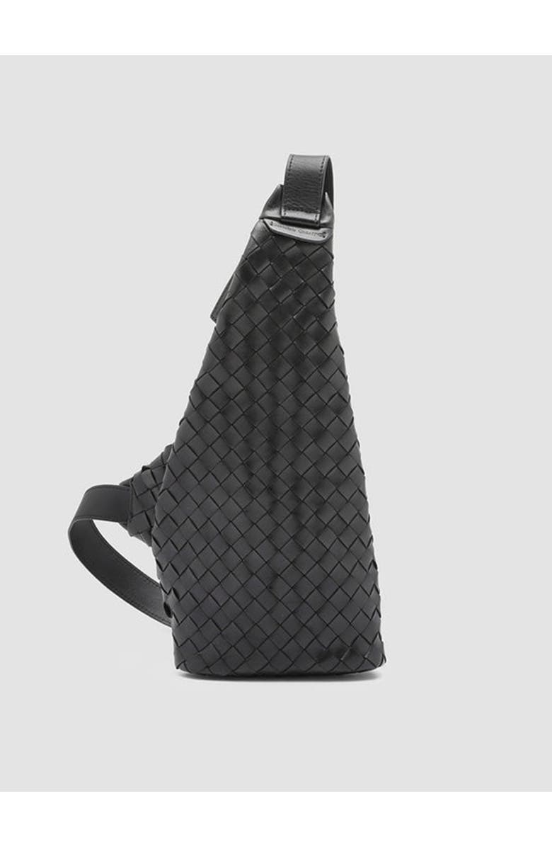 Officine Creative Armor 05 Woven Clutch, Main, color, Black