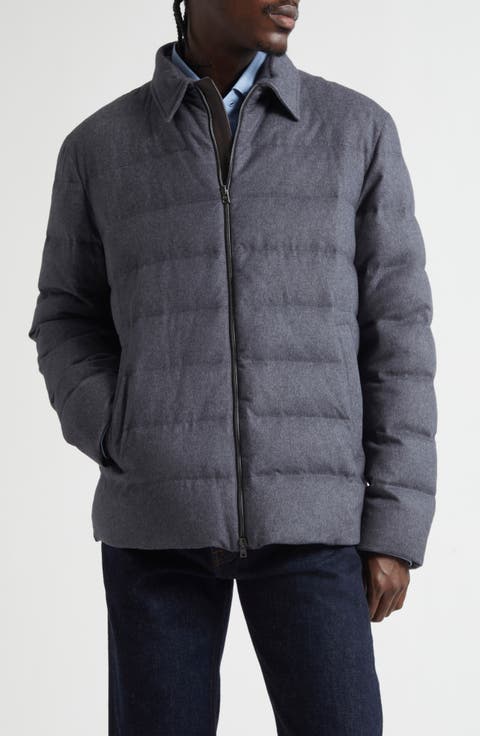 Cashmere & Silk Down Puffer Jacket