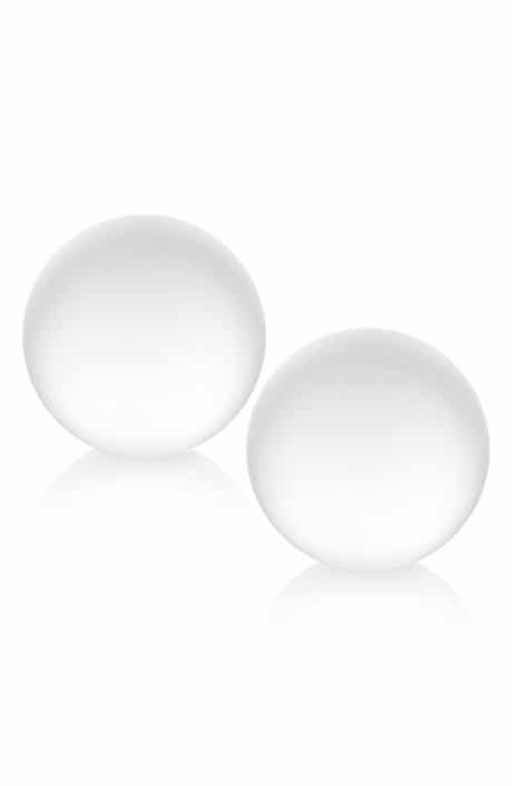 Zodax Frosted Decorative Set of 2 Crystal Balls