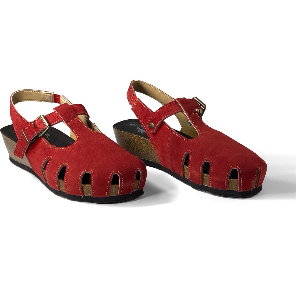 Plakton Amanda Sandal In Afelpado Red