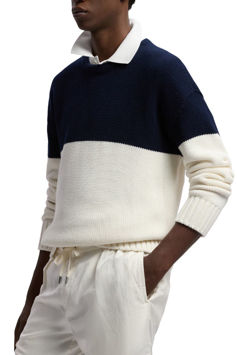 Relaxed Fit Color-Blocked Sweater, Alternate, color, CLASSIC CHAIRMAN NAVY