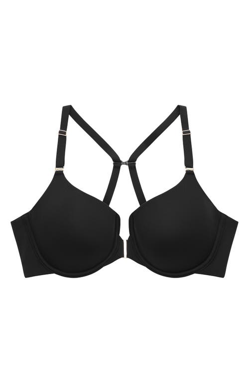 Thirdlove Comfortstretch Underwire Front Closure T-shirt Bra In Black