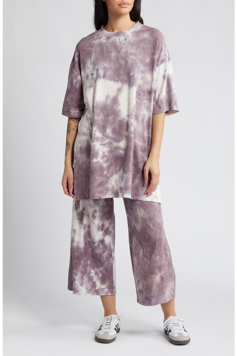 Lex Ribbed Top & Pants, Main, color, PLUM VINTAGE