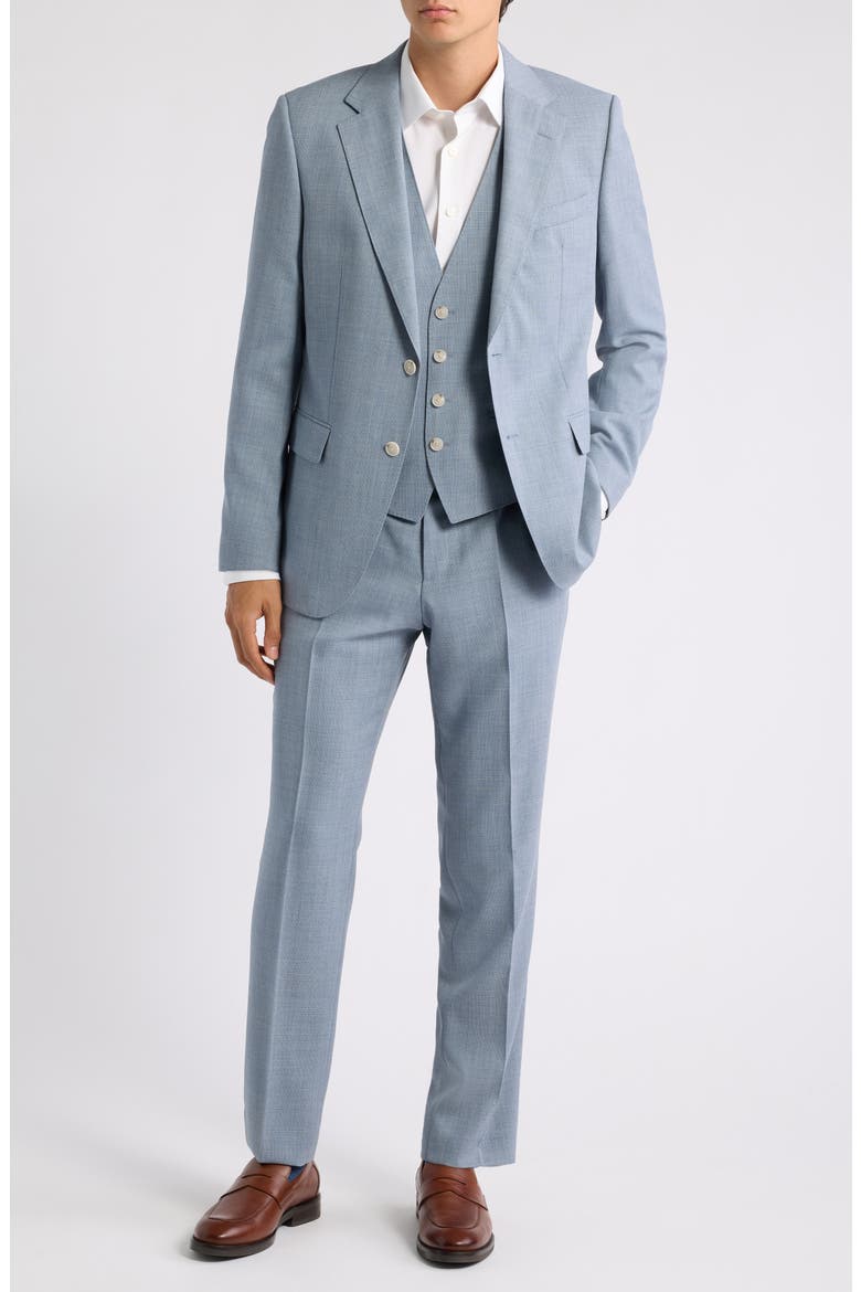 Wool Three Piece Suit, Main, color, OPEN BLUE