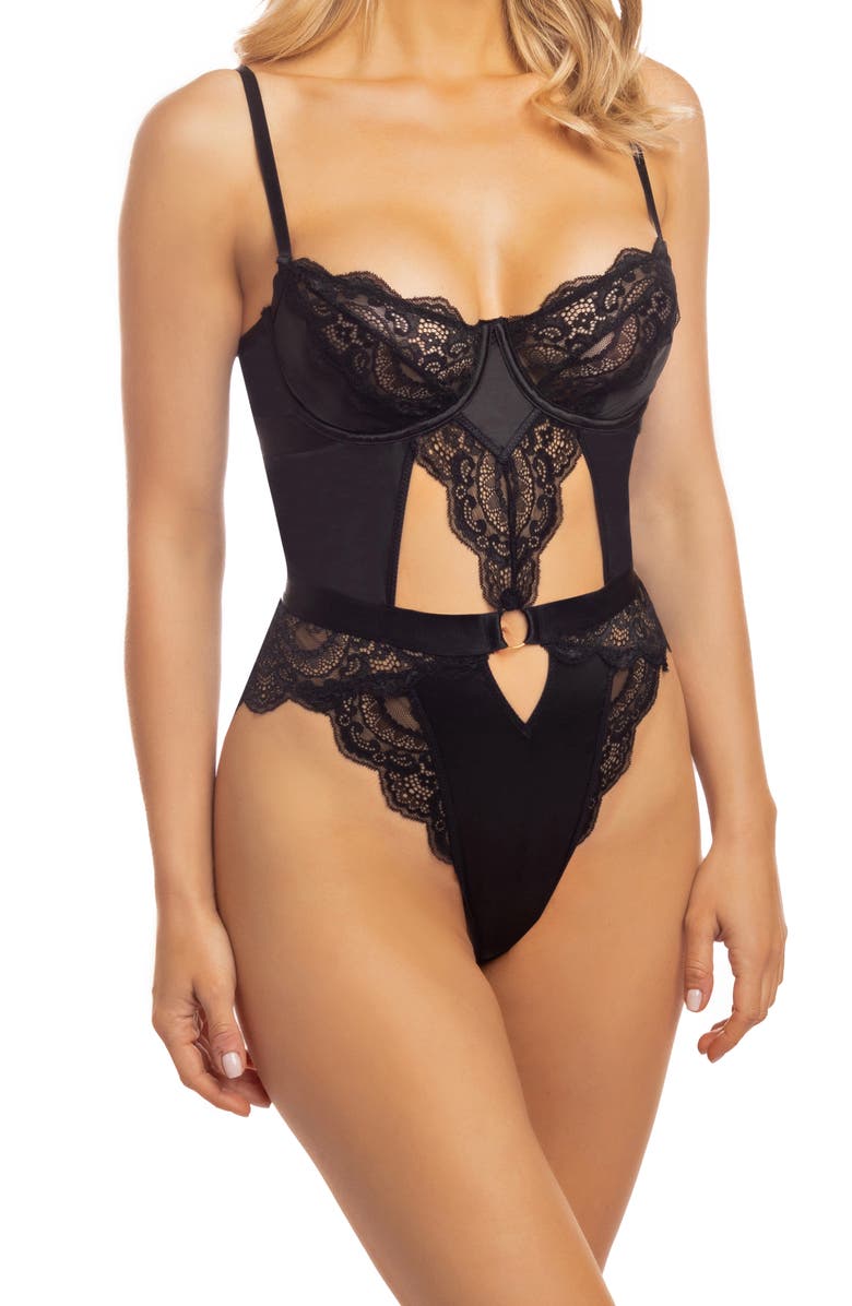 Oh La La Cheri Minna Underwire Teddy, Alternate, color,