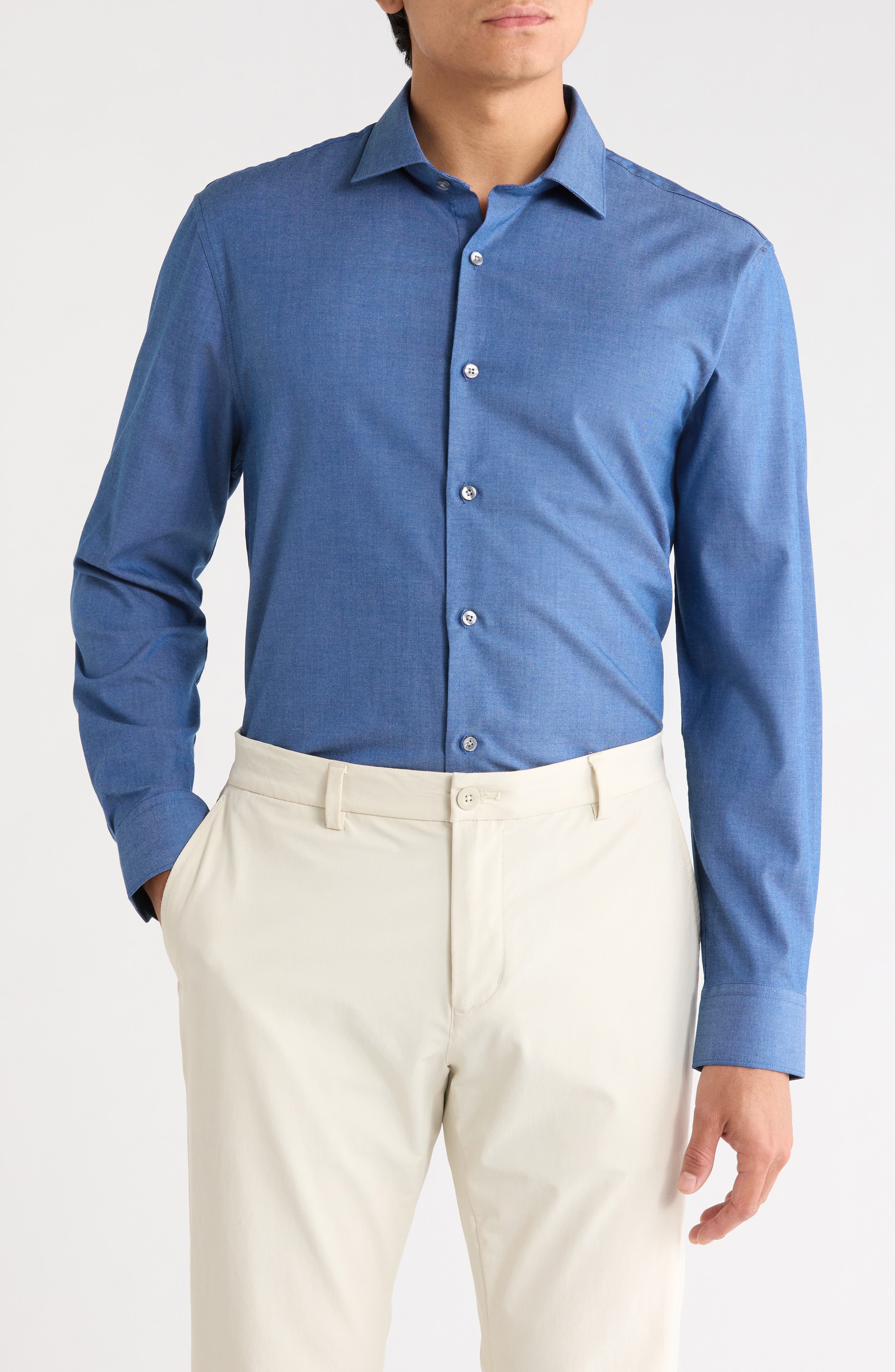 Elevated Twill Slim Fit Dress Shirt
