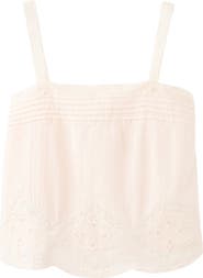 MANGO Pleated Embroidered Camisole