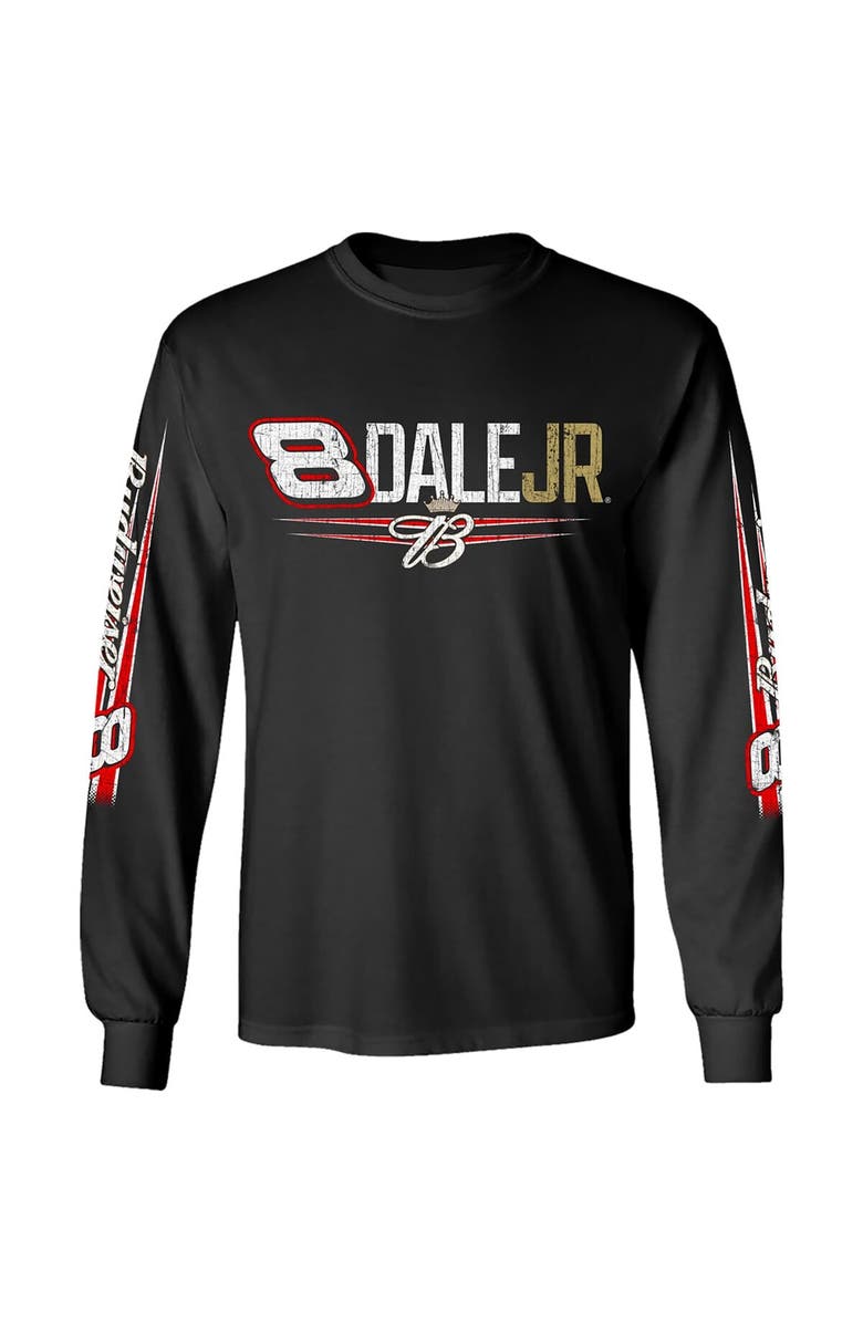 JR MOTORSPORTS OFFICIAL TEAM APPAREL Men's JR Motorsports Official Team Apparel Black Dale Earnhardt Jr. Budweiser Long Sleeve T-Shirt, Alternate, color, Black